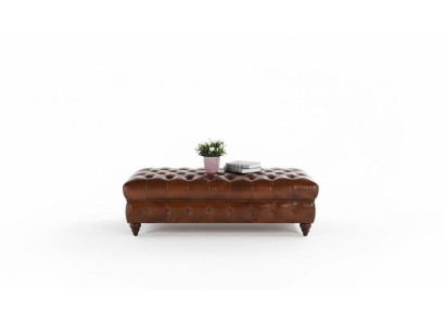 Ensemble de canapés Chesterfield vintage en cuir 3+1 places 2 pièces.