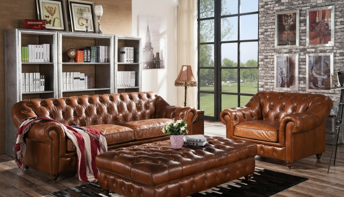 Repose-pieds Club Lounge Chesterfield Tabouret Ottoman Design Ottoman en textile