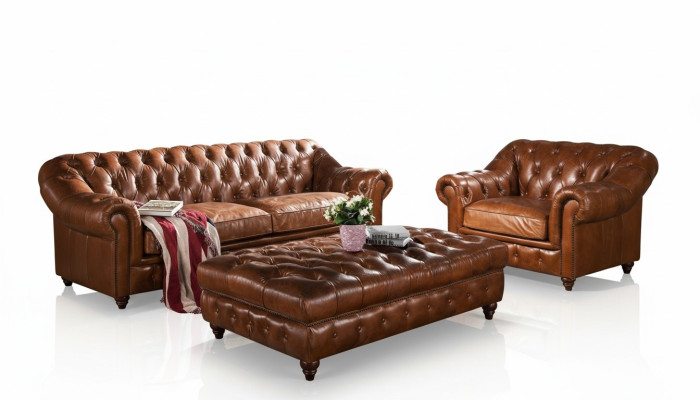 Repose-pieds Club Lounge Chesterfield Tabouret Ottoman Design Ottoman en textile