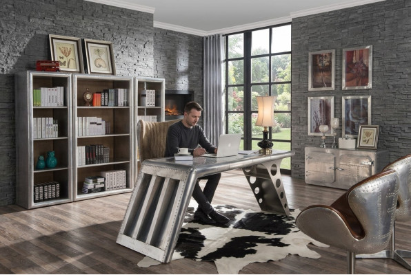 Ameublement de bureau Salle d'étude Mobilier de bureau Table Armoire Fauteuil Ensemble de 8 pièces