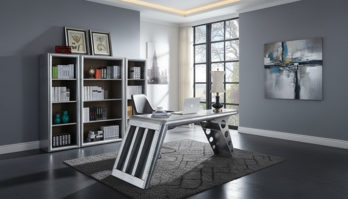 Ameublement de bureau Salle d'étude Mobilier de bureau Table Armoire Fauteuil Ensemble de 8 pièces