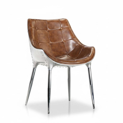 Design Tapissier Chaise Chaises Siège Lehn Bureau Salle à manger 1x Chaise Chaise en Cuir