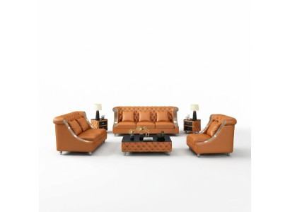 Designer Canapé Trois Places Siège Rembourrage 3 Places Cuir Tissu Canapés Design