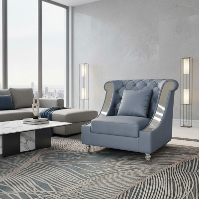 Fauteuil Chesterfield TV Canapé 1 Place Canapés en Cuir Revêtement en Cuir Véritable