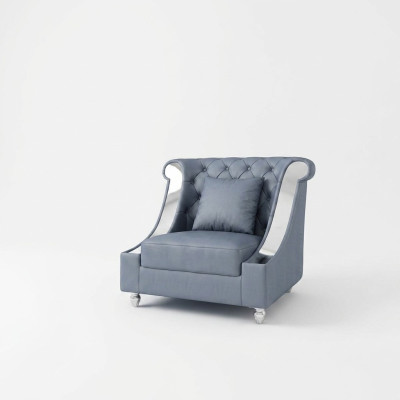 Fauteuil Chesterfield TV Canapé 1 Place Canapés en Cuir Revêtement en Cuir Véritable