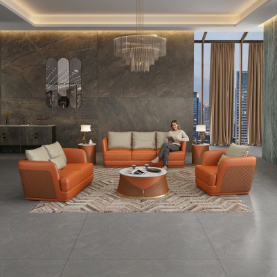 Canapé en cuir Canapé Salon Paysage 3 2 1 Places Suite Design Canapé Moderne Canapés