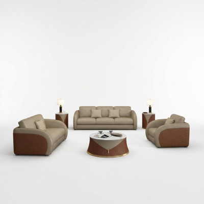 Canapé Ensemble de canapé 3 places 1 set Design Rembourrage Canapés Canapé Moderne