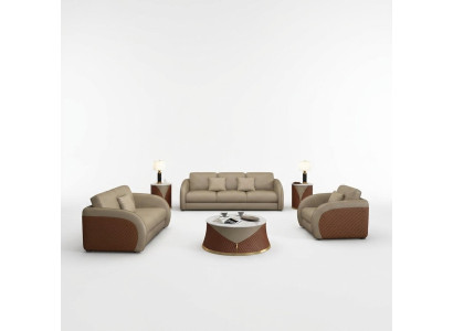 Canapé Ensemble de canapé 3 places 1 set Design Rembourrage Canapés Canapé Moderne