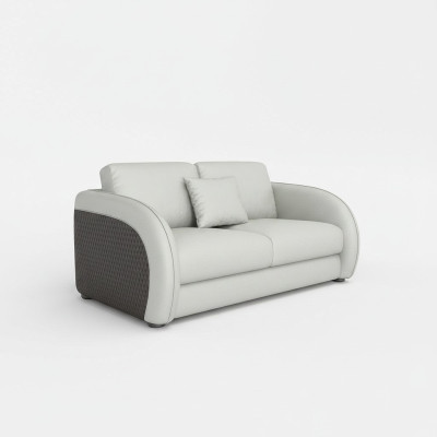 Canapé en cuir Canapé Canapé de vie 2 places Design Moderne Canapé Deux places En cuir véritable