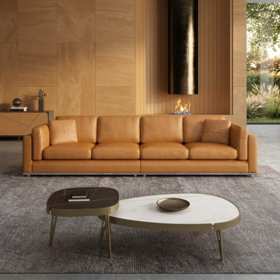 Canapé Canapés 4 places Canapés de luxe Canapés rembourrés Canapés en cuir Canapé design de luxe nouveau Canapé