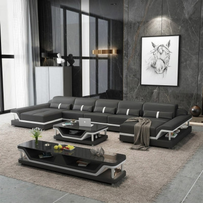 Canapé d'angle Canapé Canapé Canapé canapé canapé en cuir Mobilier en cuir Salon Suite de salon