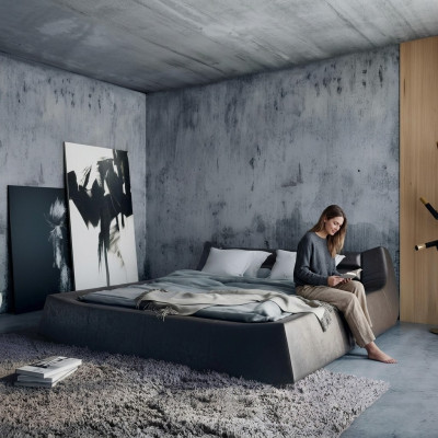 Lit double Design de Luxe Lit rembourré Luxur Lit en cuir Design Bed