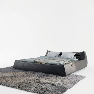 Lit double Design de Luxe Lit rembourré Luxur Lit en cuir Design Bed