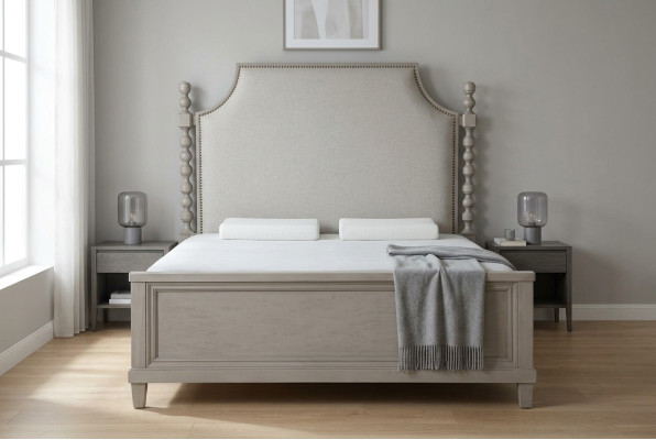 Concept de lit Lit double de luxe pour hôtel Dortoir en bois Nouveau Manoir Baroque nouveau