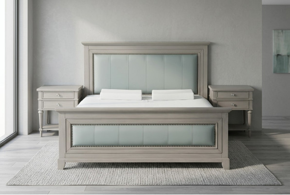Concepteur de lits de luxe pour hôtel 180x200cm Chambre à coucher en bois Lit double Baroque