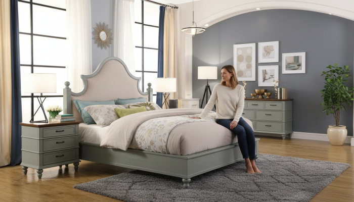 Ensemble de chambre de luxe Design Lit 2x Tables de chevet Commode Suite Lits Hôtel