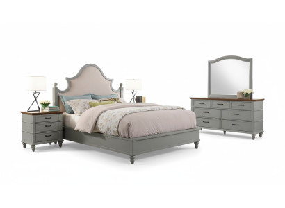Chambre Ensemble Lit 2x Table de chevet Console Lits Textile Double Hôtel Rembourrage