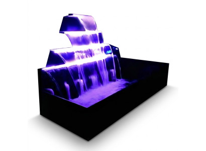 Piscine cascade fontaine en acier inoxydable installations de décoration de caractéristiques de l'eau piscine