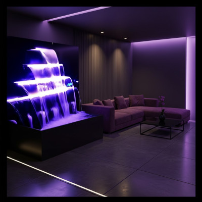Cascade fontaine piscine en acier inoxydable système de décoration de piscine