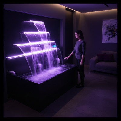 Système de piscine à fontaine de cascade en acier inoxydable décoration de piscine en acier inoxydable