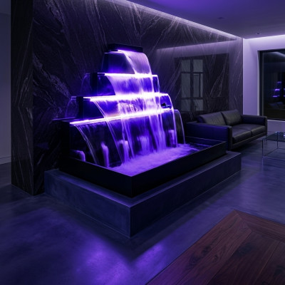 Système de piscine à fontaine de cascade en acier inoxydable décoration de piscine en acier inoxydable