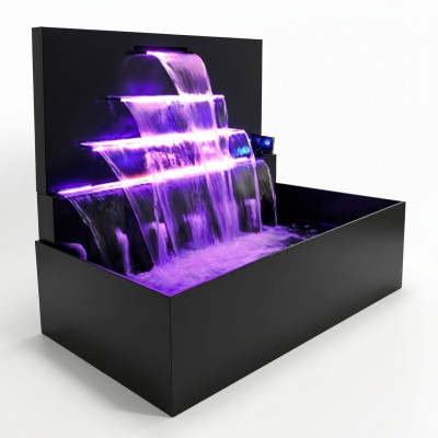 Système de piscine à fontaine de cascade en acier inoxydable décoration de piscine en acier inoxydable