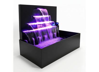 Système de piscine à fontaine de cascade en acier inoxydable décoration de piscine en acier inoxydable