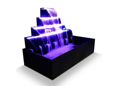 Système de bassin de cascade fontaine en acier inoxydable caractéristiques de l'eau décoration de la piscine
