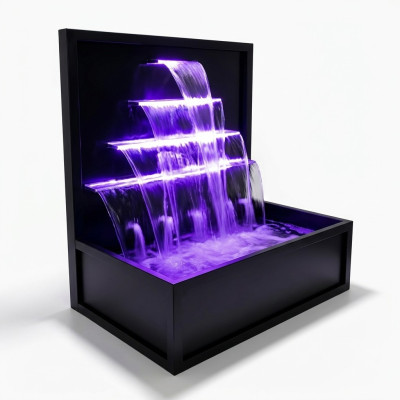 Système de piscine de cascade fontaine en acier inoxydable décoration caractéristiques de l'eau piscine