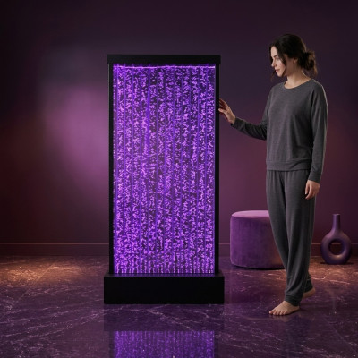 Étagère de partition Armoire Eau Mur Colonnes Murs Mur d'eau LED 120x200