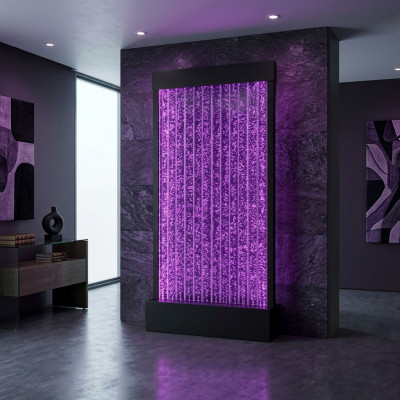 Étagère de partition Armoire Eau Mur Colonnes Murs Mur d'eau LED 120x200