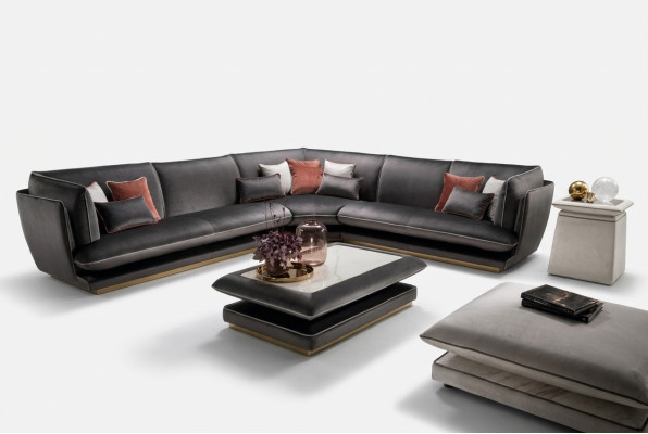 Canapé Canapé Canapé d'angle de luxe Mobilier Salon Rembourrage Design Textile Arredoclassic