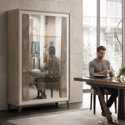 Bahut de luxe Vitrine Vitrine Armoire en verre Style moderne Meubles italiens