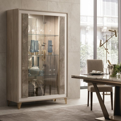 Bahut de luxe Vitrine Vitrine Armoire en verre Style moderne Meubles italiens