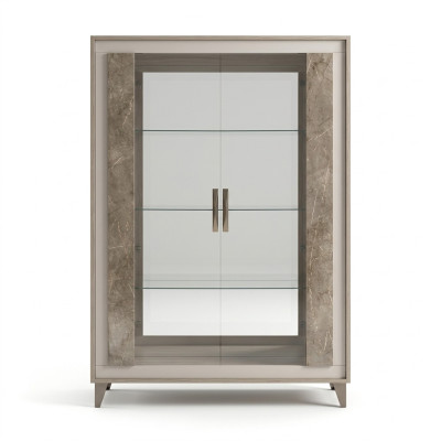 Bahut de luxe Vitrine Vitrine Armoire en verre Style moderne Meubles italiens