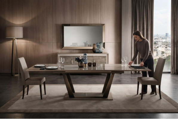 Table à manger Table Salle à manger Salon Suite Bois Design Tables 200x102/294cm