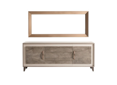 Commode Buffet en bois Buffet Vitrine Armoire de luxe Ensemble de meubles arredoclassic