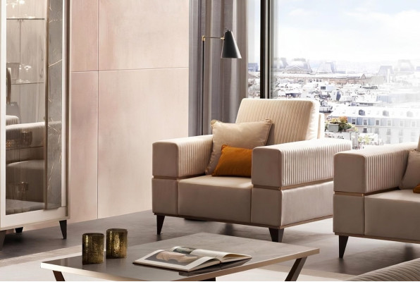 Fauteuil Relax en cuir Lounge Club Rembourrage Canapé Canapé-lit de luxe Meubles arredoclassic