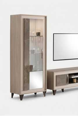 Vitrine Vitrine Étagère Bibliothèque Unité murale Armoire Mobilier Étagères Salon