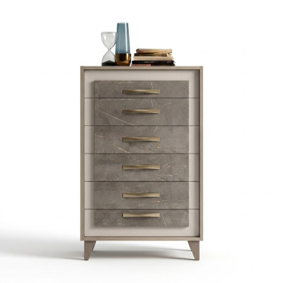 Commode Armoire haute Côté Planche basse Commodes Designer Bois noble Armoires de luxe