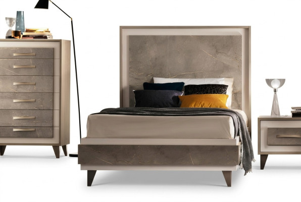 Lit rembourré Lits Lit Tapisserie Bois Designer Hôtel Design arredoclassic 120 cm