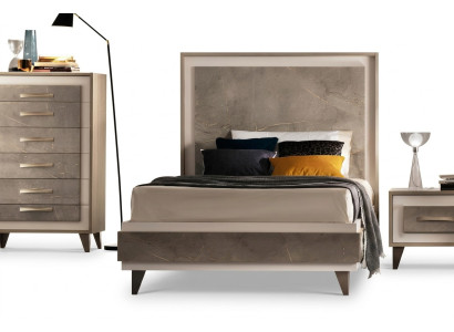 Lit rembourré Lits Lit Tapisserie Bois Designer Hôtel Design arredoclassic 120 cm