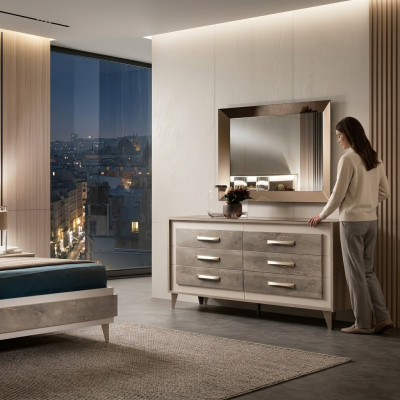 Commode Armoire Miroir Meubles Design Meubles Porte-manteau Ensemble de 2 pièces arredoclassic