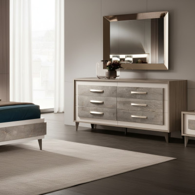 Commode Armoire Miroir Meubles Design Meubles Porte-manteau Ensemble de 2 pièces arredoclassic