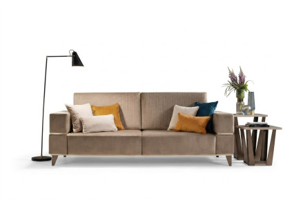 Canapé 3 places Canapé moderne de luxe Sièges rembourrés Canapés Textile Beige arredoclassic