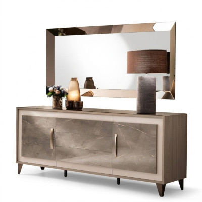 Commode à tiroirs Sideboard Buffet bas Armoire étagère de salon de luxe