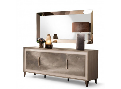 Commode à tiroirs Sideboard Buffet bas Armoire étagère de salon de luxe