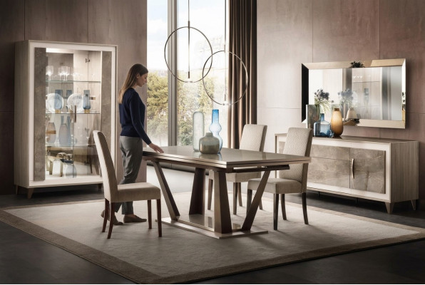 Salle à manger Ensemble Suite Estish Vitrine Commode Miroir Set 4 pièces arredoclassic