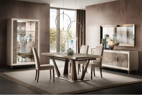 Salle à manger Ensemble Suite Estish Vitrine Commode Miroir Set 4 pièces arredoclassic