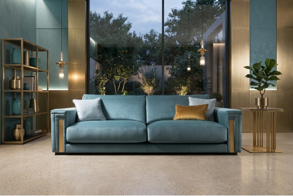 Trois places Canapé 3 places Salon Rembourrage Textile Moderne Design de Luxe Nouveau Mobilier de Canapé